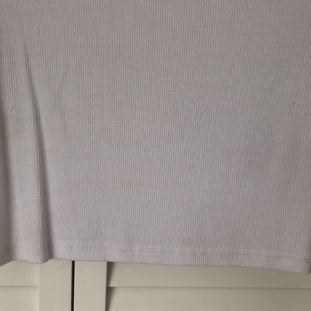 COPY - Joah Brown Fitted Cropped Long Sleeve Ribbed Top white S/M - Picture 4 of 8